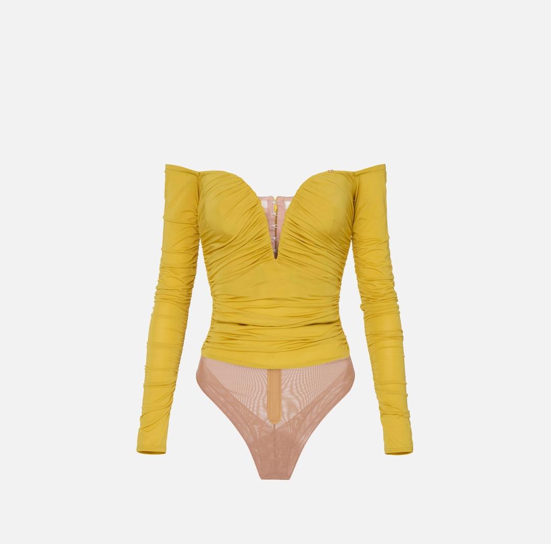 Body in jersey crêpe leggero con drappeggi BO01561E2 EV4 ELISABETTA FRANCHI 