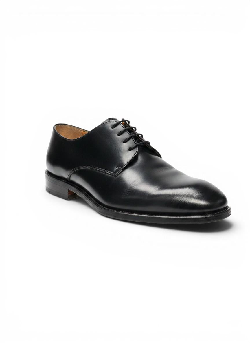 Derby nera con suola in cuoio 4716 NERO BERWICK 