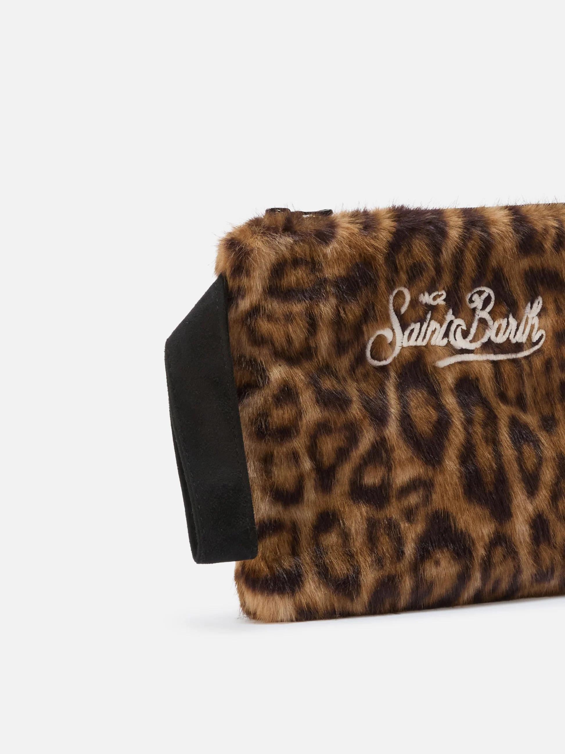 Pochette Pareasy in faux fur leopardato<BR/> PARE0004 00240I MC2 SAINT BARTH 