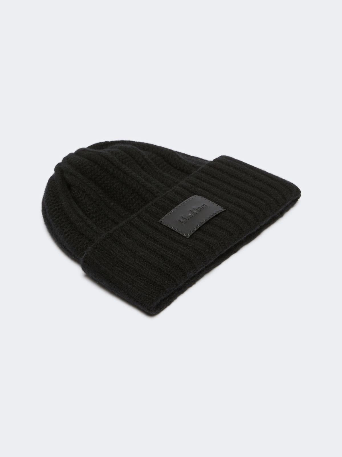 Cuffia in cachemire a costa inglese - Nero<BR/> MACBETH 012 MAX MARA ACCESSORI 