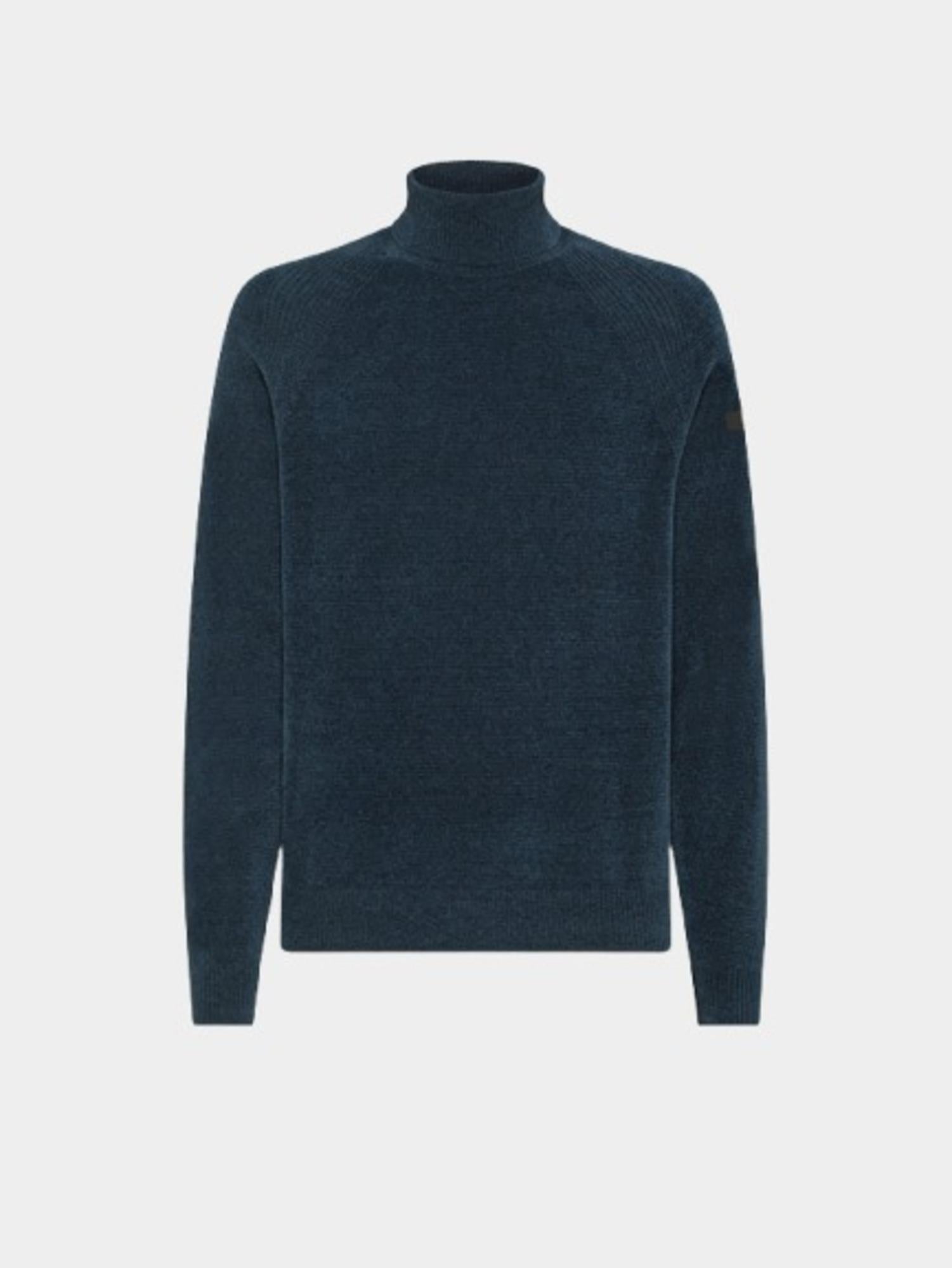 Maglia uomo dolcevita in ciniglia vellutata