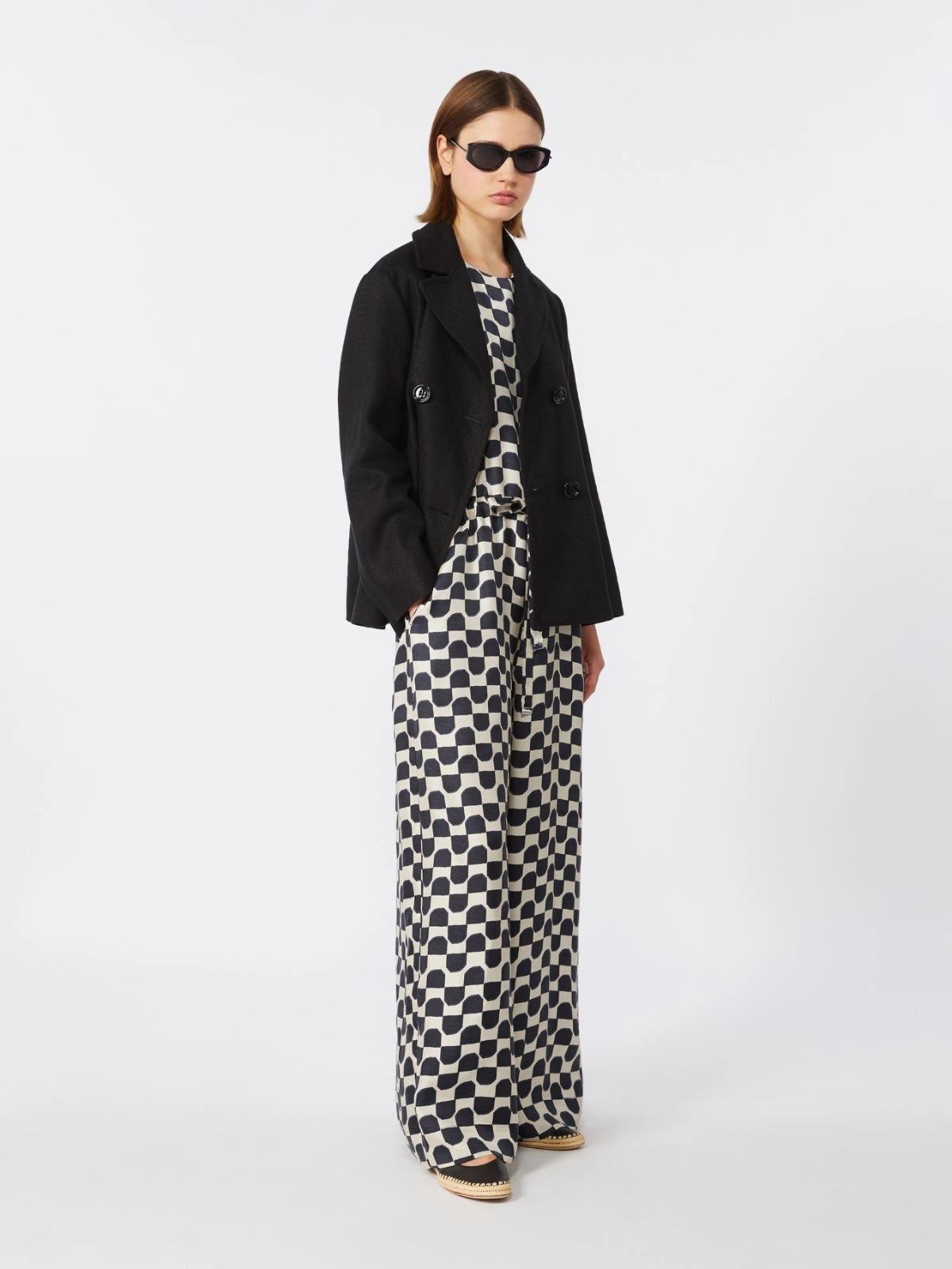 Tuta in seta stampata - Nero<BR/> SMMRONCHI 001 S MAX MARA 