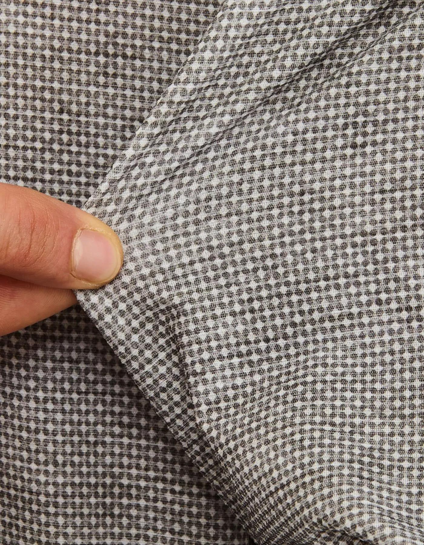 Camicia Collo francese piccolo Fantasia Armaturato Grigio<BR/> ACT53191630 001 XACUS 