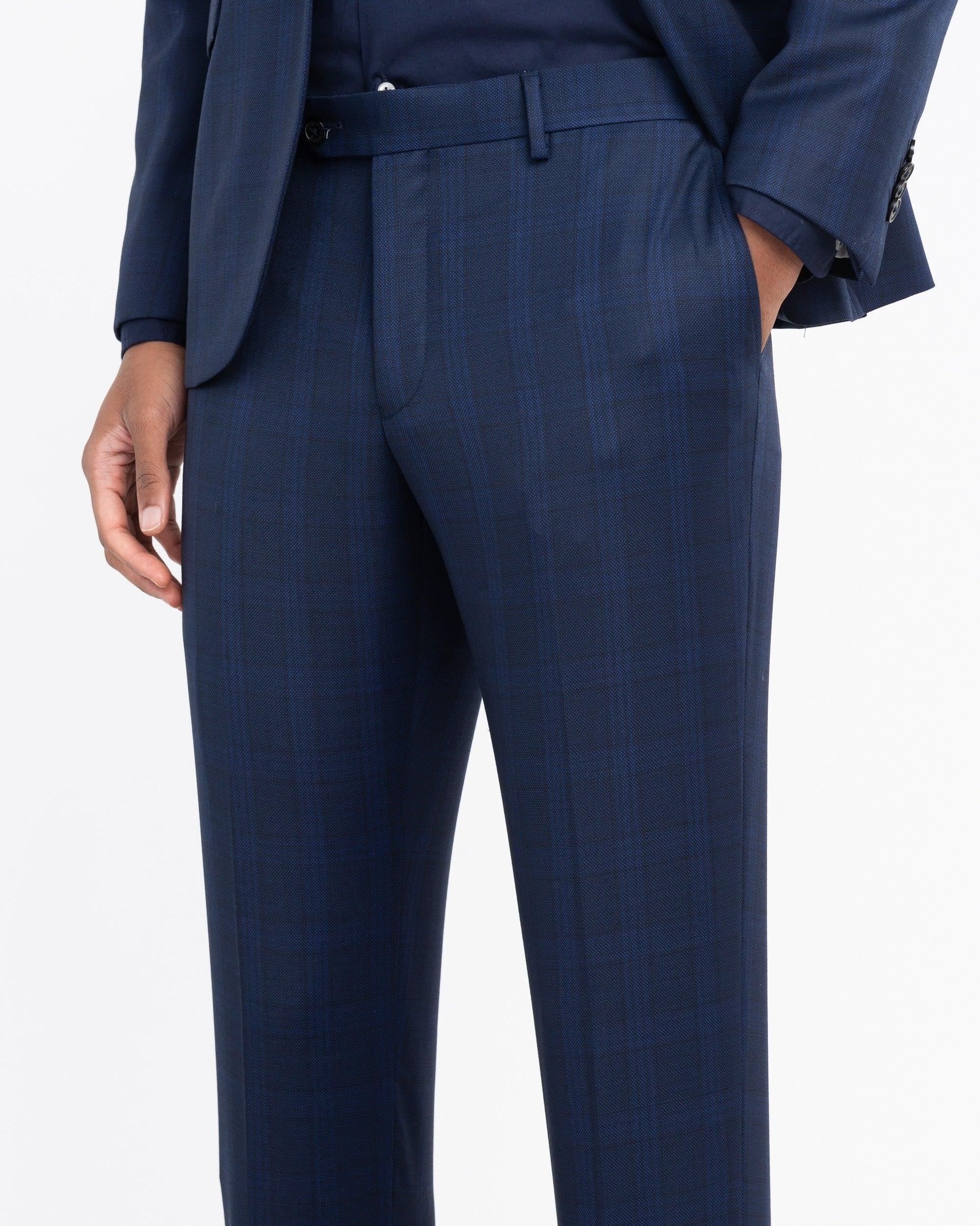 abito galles misto lana stretch blu 3732A3318C243787 89 MANUEL RITZ 