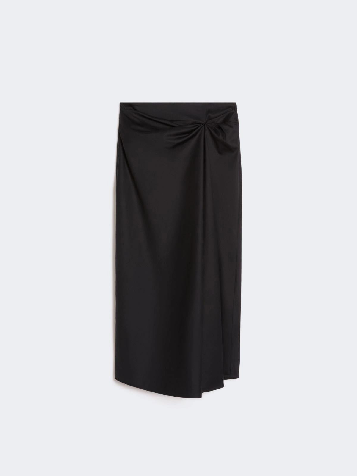 Gonna in raso di cotone - Nero<BR/> MXMPAGGI 002 MAX MARA 
