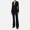 Women's suit with fitted jacket and straight trousers