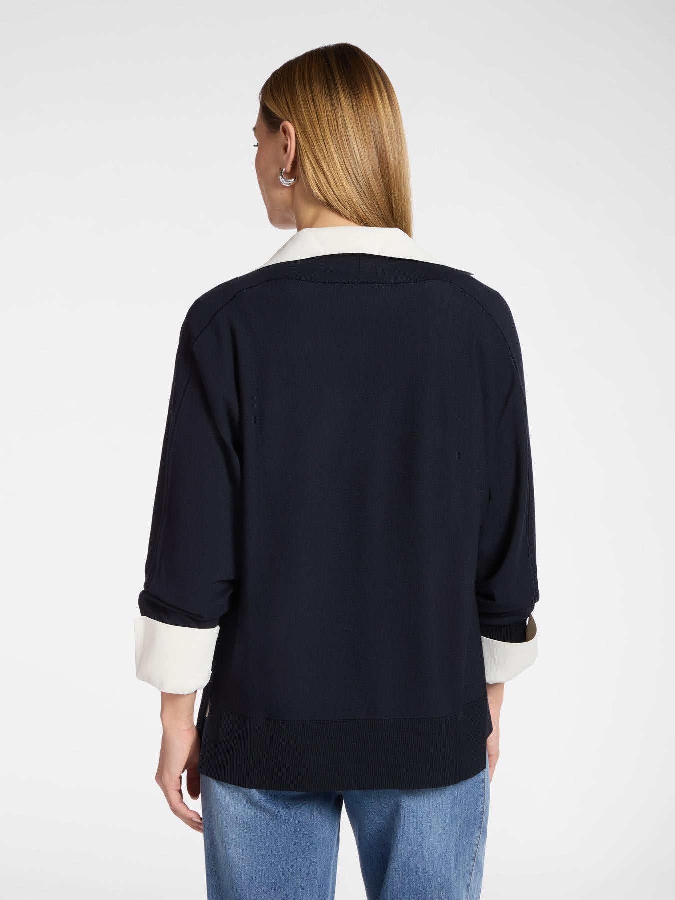 Cardigan aperto davanti misto viscosa<BR/> M568E001954N 34 ELENA MIRO 