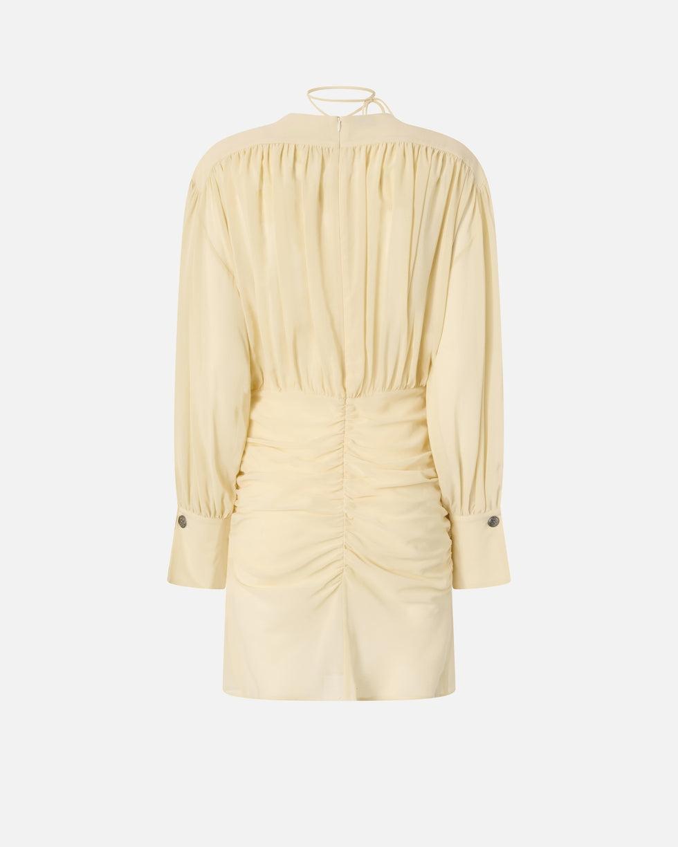 Mini abito a maniche lunghe e drappeggiato apricena 106896A3B2 C19 PINKO 