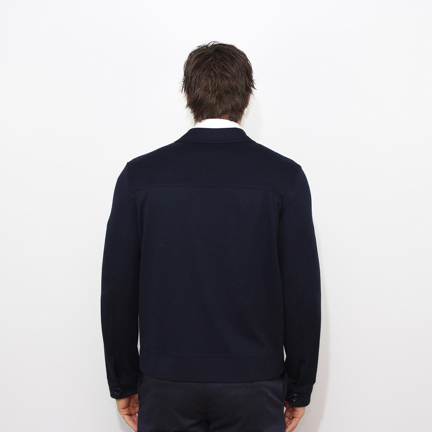 Work jacket in premium piquet blu navyCollo a camicia.<BR/><BR/> CN5179 447 CIRCOLO 1901 