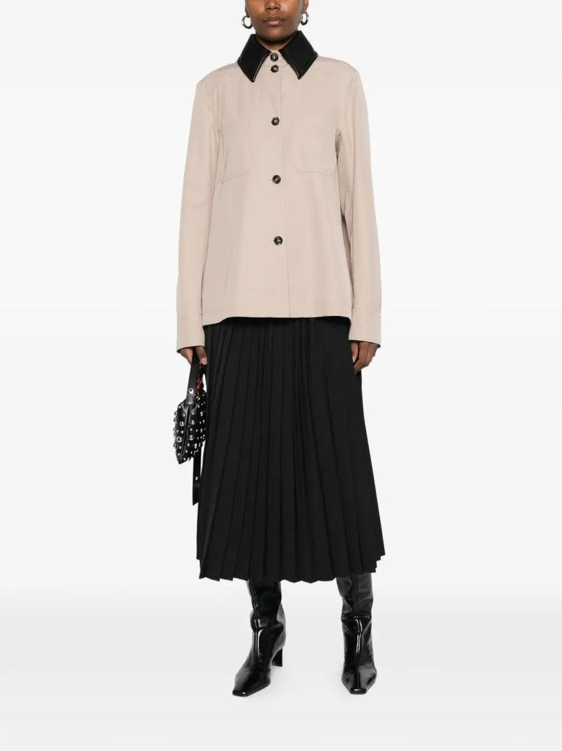 Over shirt in cotone con retro in plissé SPXSUPERBO 001 SPORTMAX 