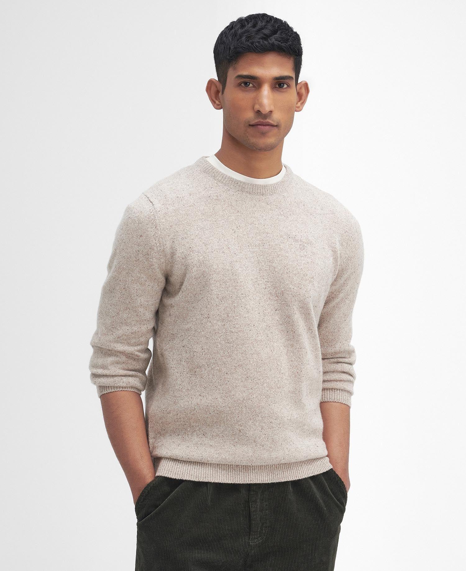 Men's pure wool crew neck sweater
