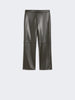Pantalone slim in tessuto spalmato