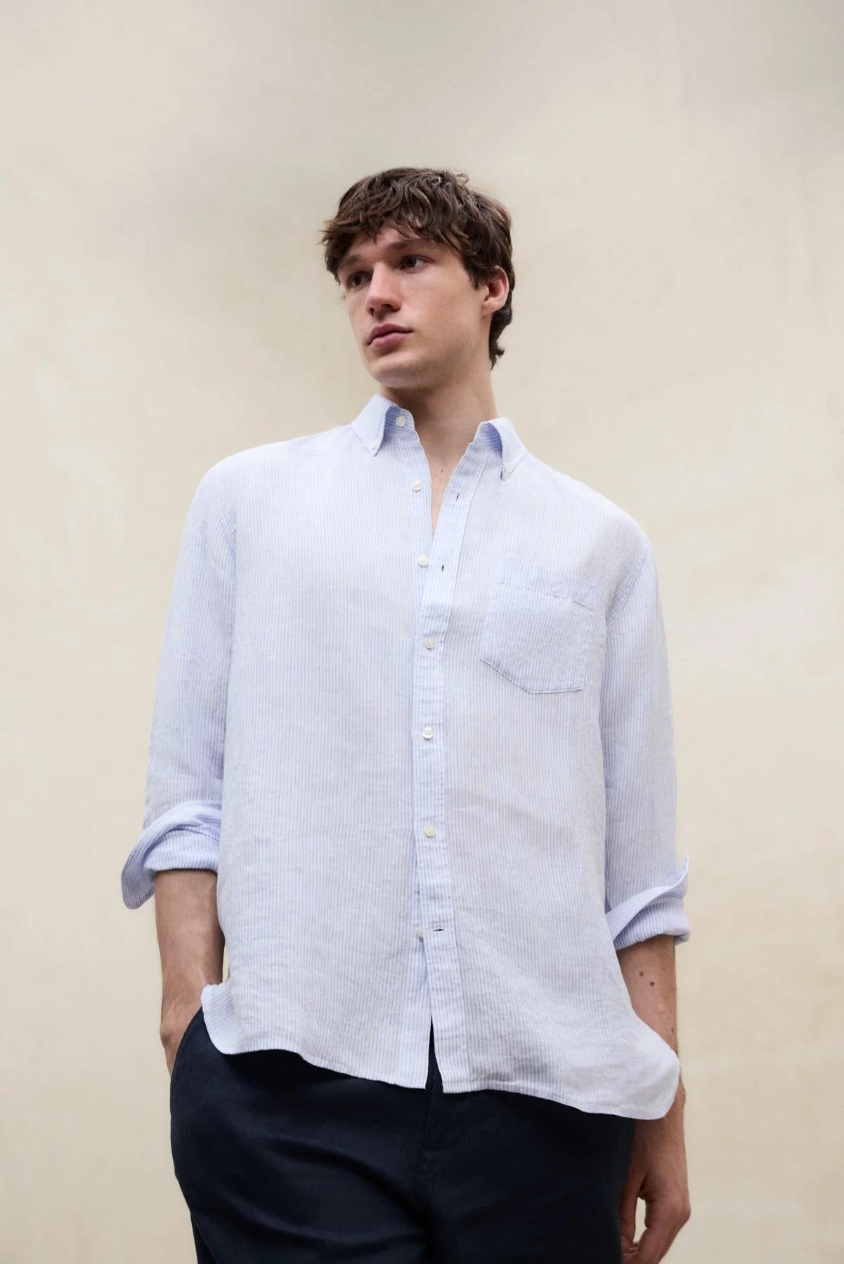 Camicia Adan Blu<BR/><BR/> ADAN 836 ECOALF 