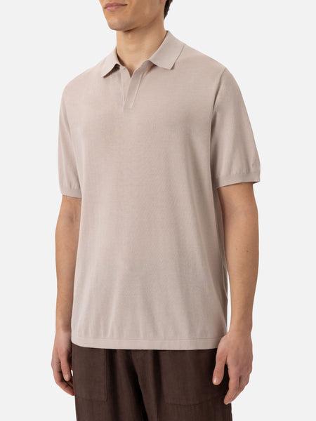 Polo Sloan in maglia grigio pietra SLO0001 00092H MC2 SAINT BARTH 