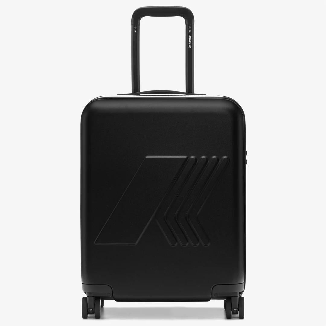 EUDOXIE LOGO<BR/>BLACK PURE<BR/>Borsa trolley unisex in policarbonato nero K81372W USY K-WAY 
