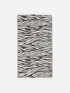 Telo mare Foutas in cotone con jacquard zebrato<BR/> FOUT009 02714L MC2 SAINT BARTH 