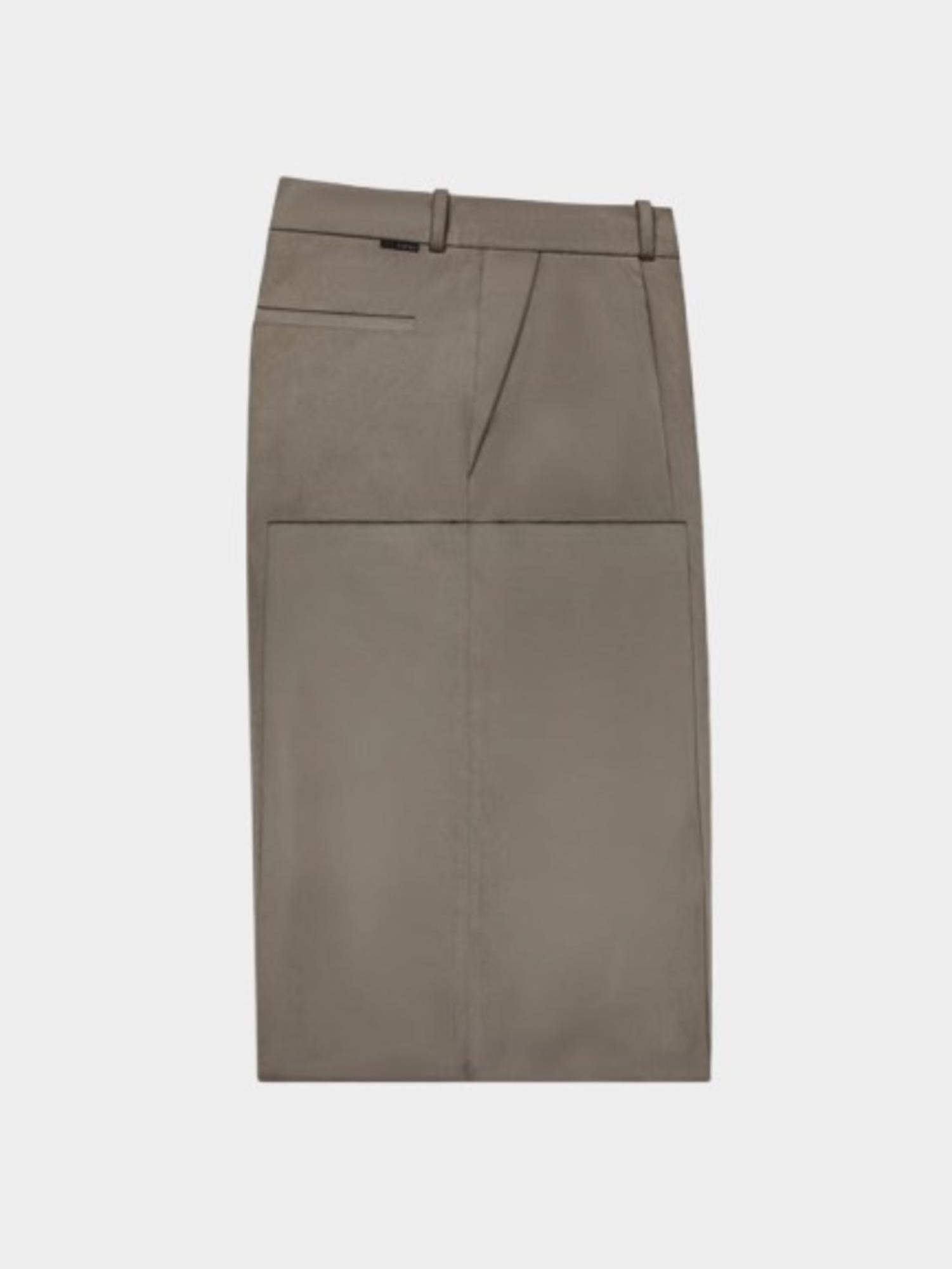Pantalone donna in tessuto tecnico gamba larga