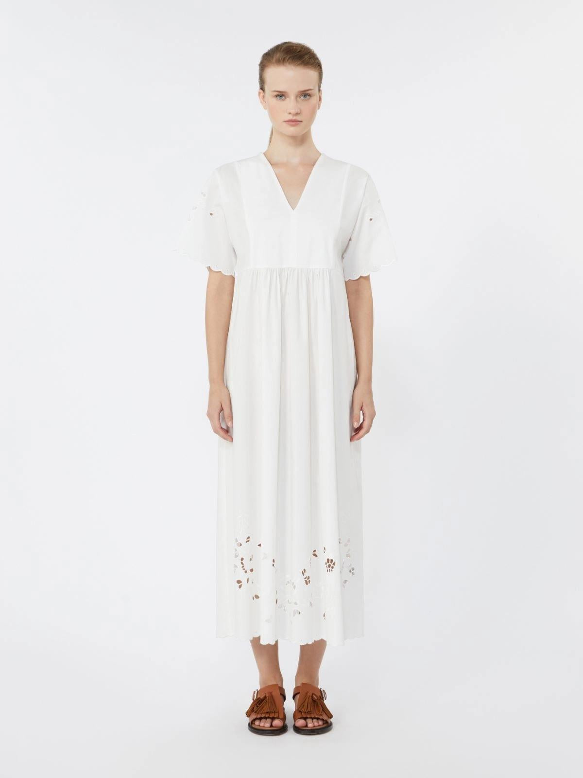 Abito in jersey e popeline di cotone - BIANCO<BR/> WKDTARTUFO 014 WEEKEND 