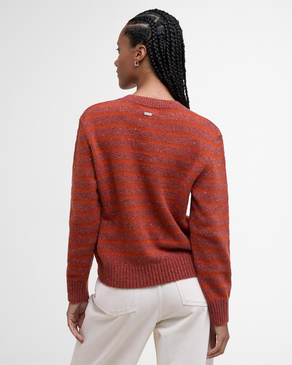 Maglione girocollo Claydon con motivo a righe in misto lana LKN1665LKN OR74 BARBOUR 