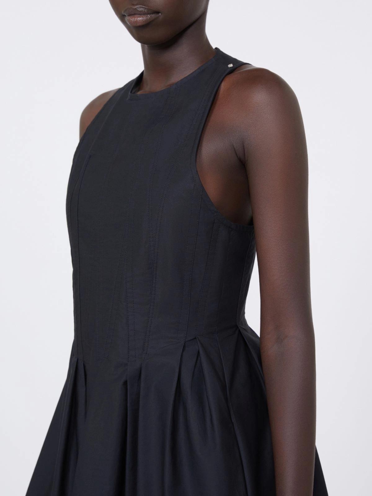 Abito corto smanicato in puro cotone - Nero<BR/> SPXARA 005 SPORTMAX 