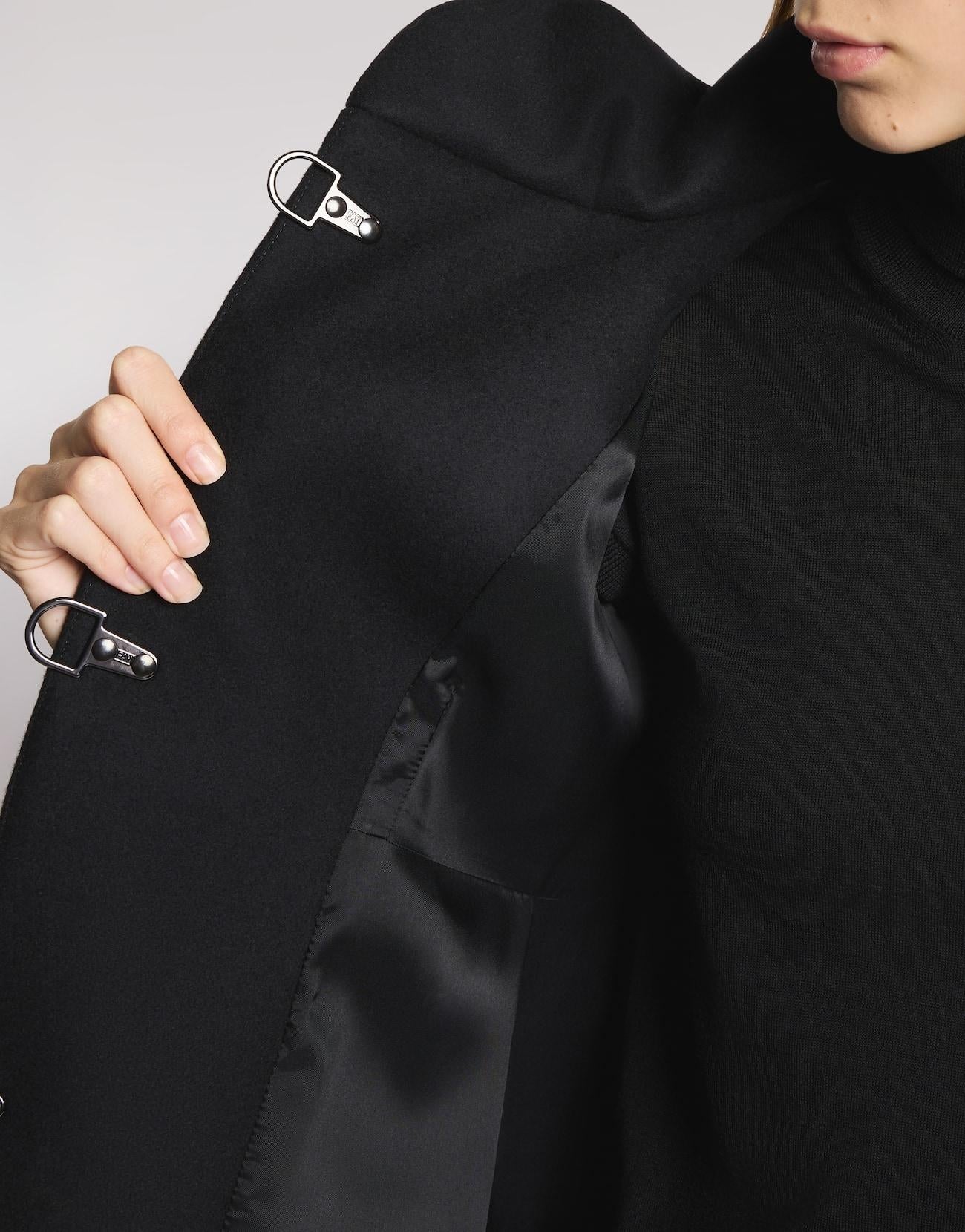 Virginia Coat in Panno di Lana<BR/> NAW50514000SGL B999 FAY 