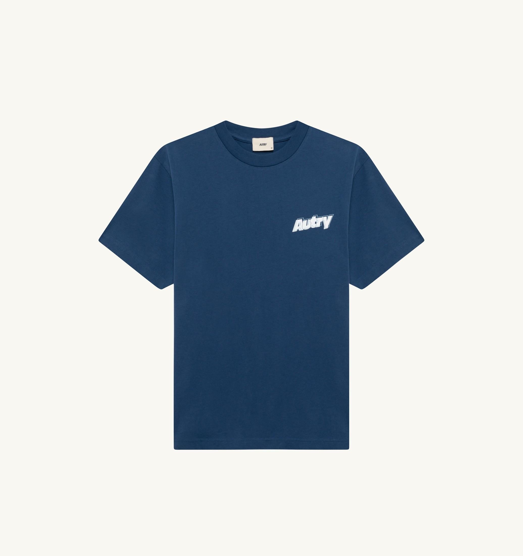 T-SHIRT IN COTONE CON DOPPIO LOGO UOMO<BR/> TSPM 045R AUTRY ACTION SHOES 