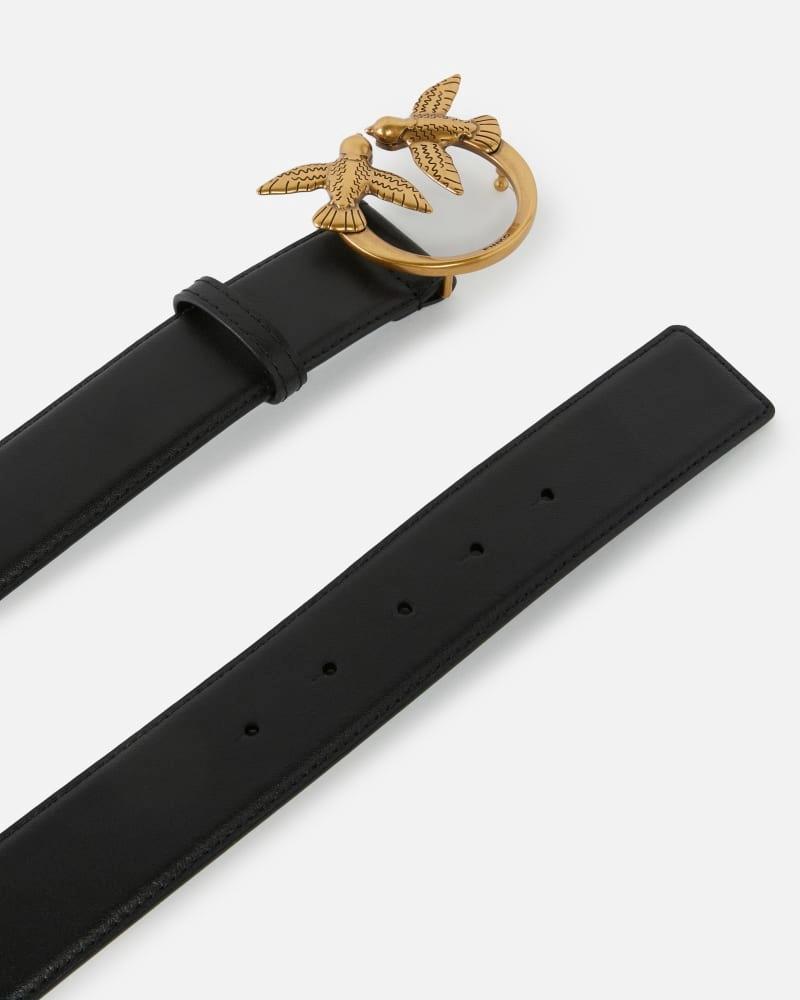 Cintura alta Love Birds in pelle 4cm<BR/><BR/> 100120A0F1 Z99Q PINKO 