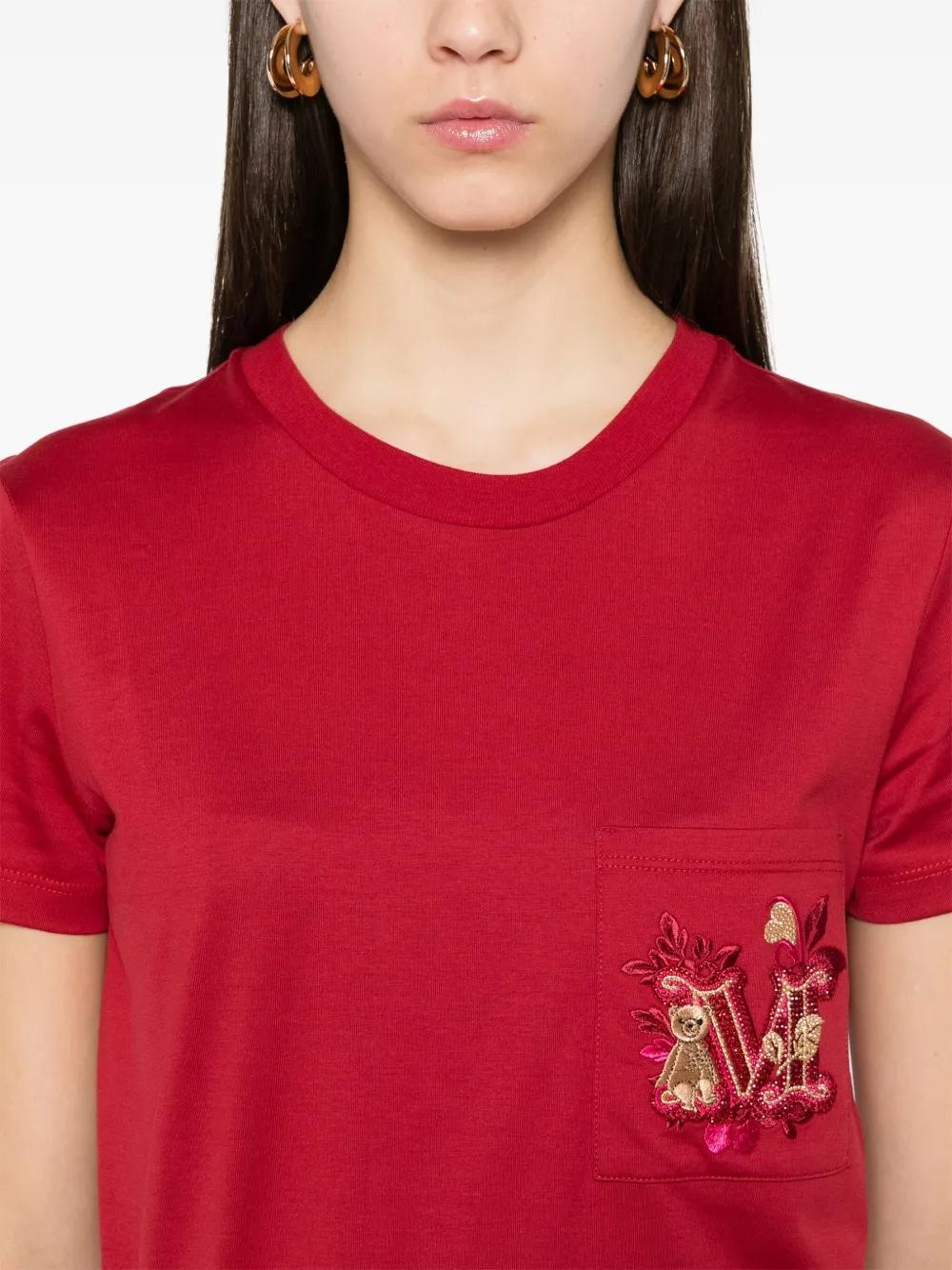 T-shirt in jersey con taschino ricamato<BR/> NUNZIO 005 MAX MARA 