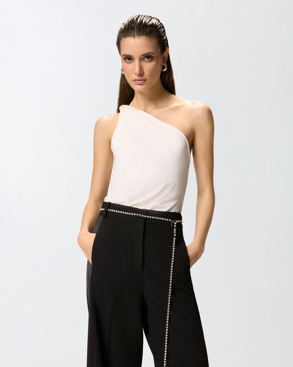 Top monospalla con nodo<BR/> 106544A37V Z05 PINKO 