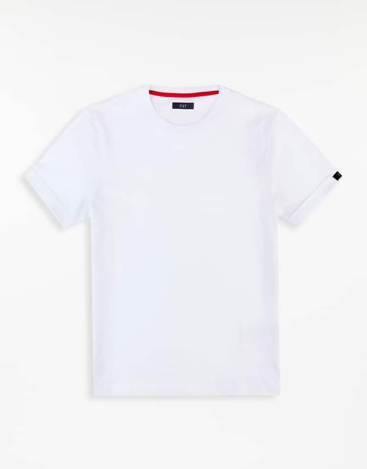 T-shirt in Cotone<BR/> NPMB3501330UCX B001 FAY 