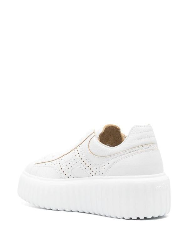 Hogan scarpe h-stripes bianco donna in pelle HXW6450FJ50KCO B001 HOGAN 