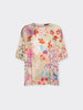 Blusa stampata in twill di viscosa