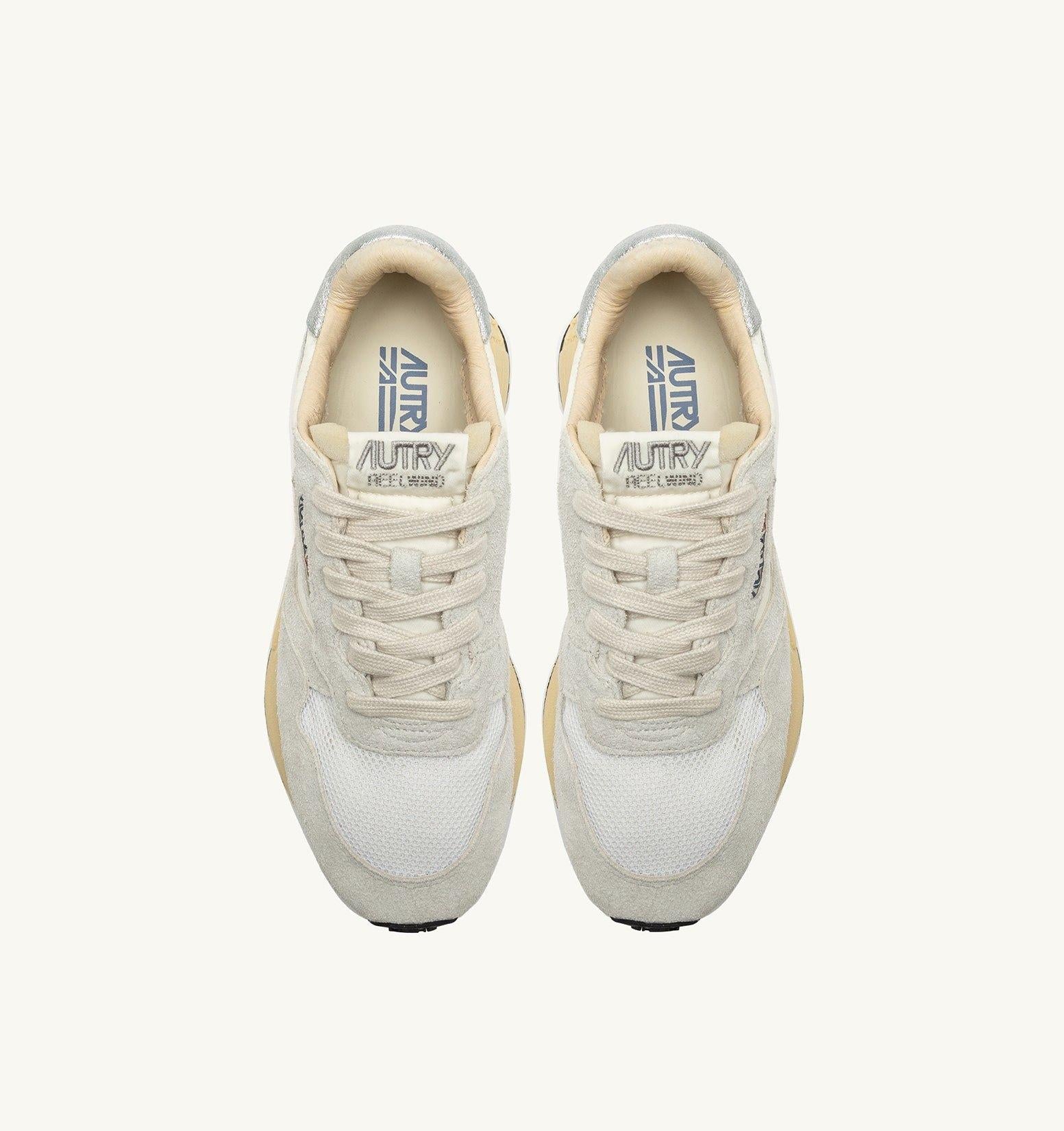 SNEAKERS REELWIND LOW IN NYLON E SUEDE COLORE BIANCO E SILVER