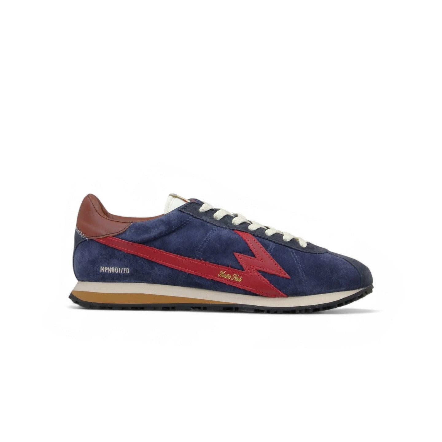 Sneaker Flash Nylon Navy Blu e Rosso<BR/> FL212 NAVY MOACONCEPT 