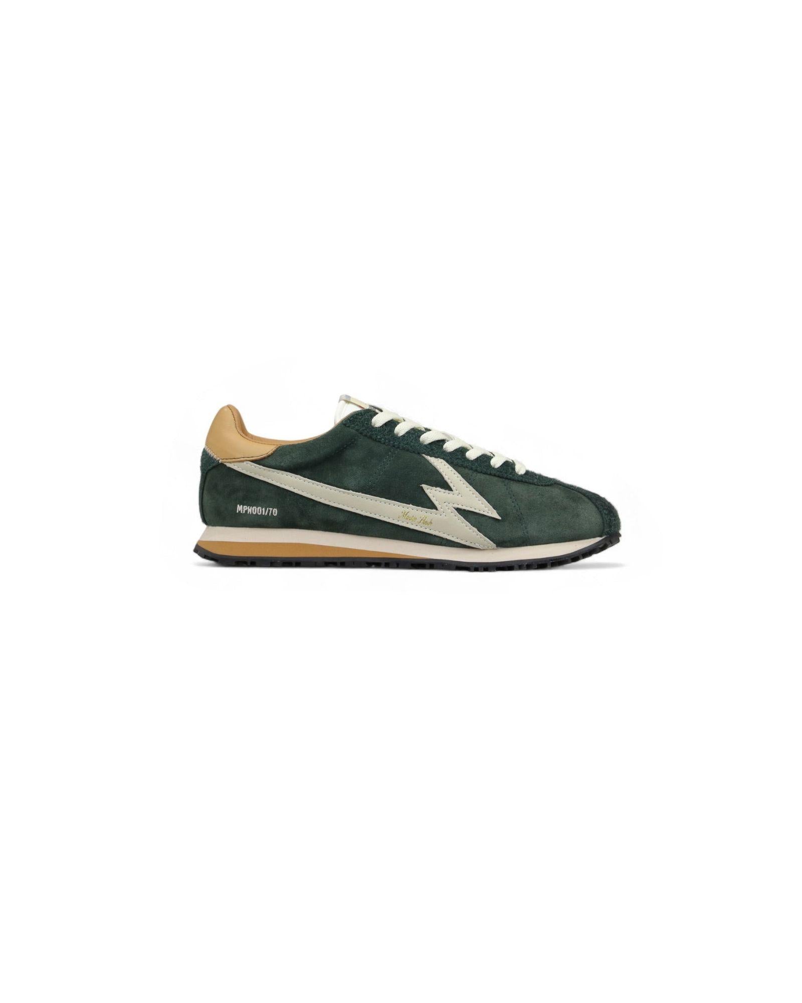 Sneaker Flash Suede Verde Foresta<BR/> FL214 VERDE MOACONCEPT 