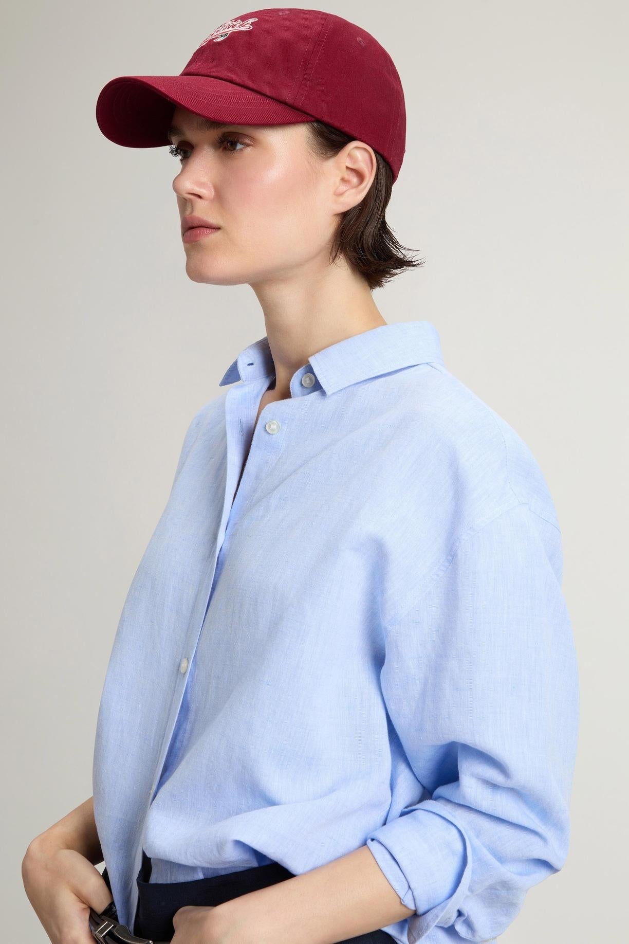 Camicia Boyfriend in misto cotone e lino<BR/> CFWWSI2013FRUT5295 3131 WOOLRICH 