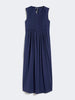Abito fluido in jersey di cotone - BLU