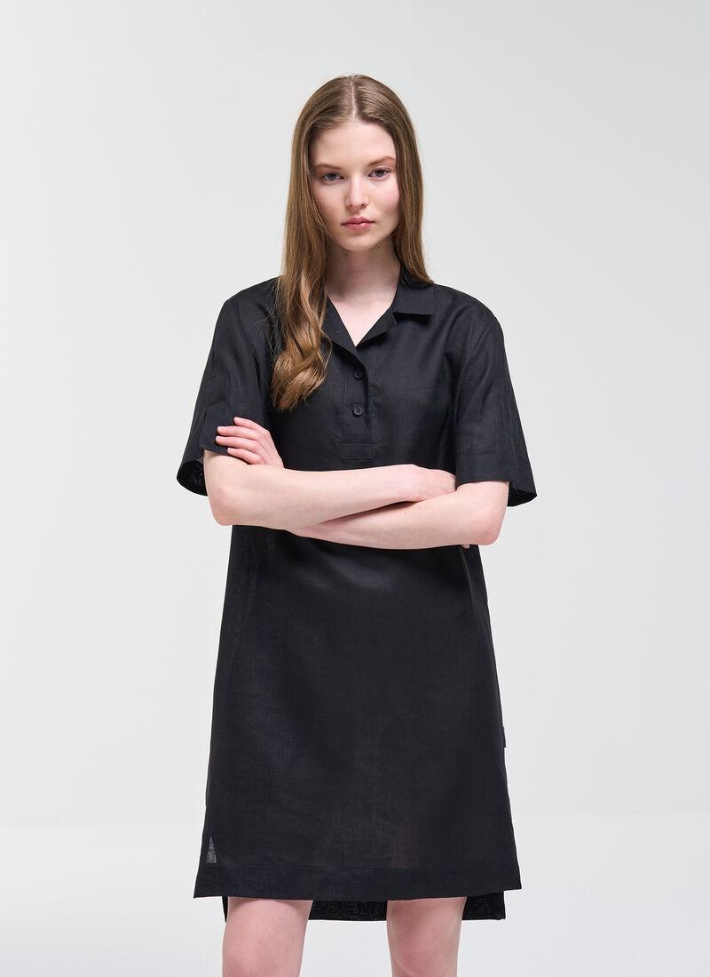 Vestito chemisier in lino<BR/> 88755AW 99 COLMAR 
