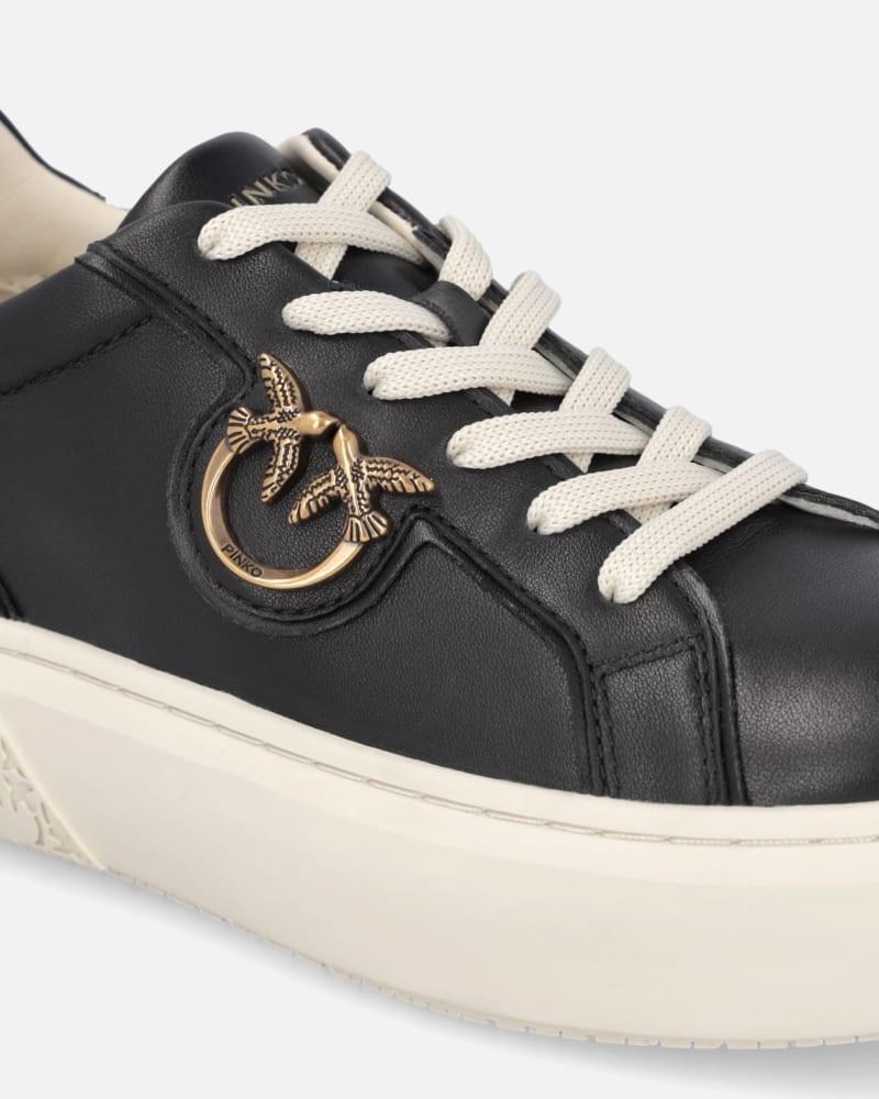 Sneakers flatform con suola alta e logo in metallo SS0003P014 ZI8 PINKO 