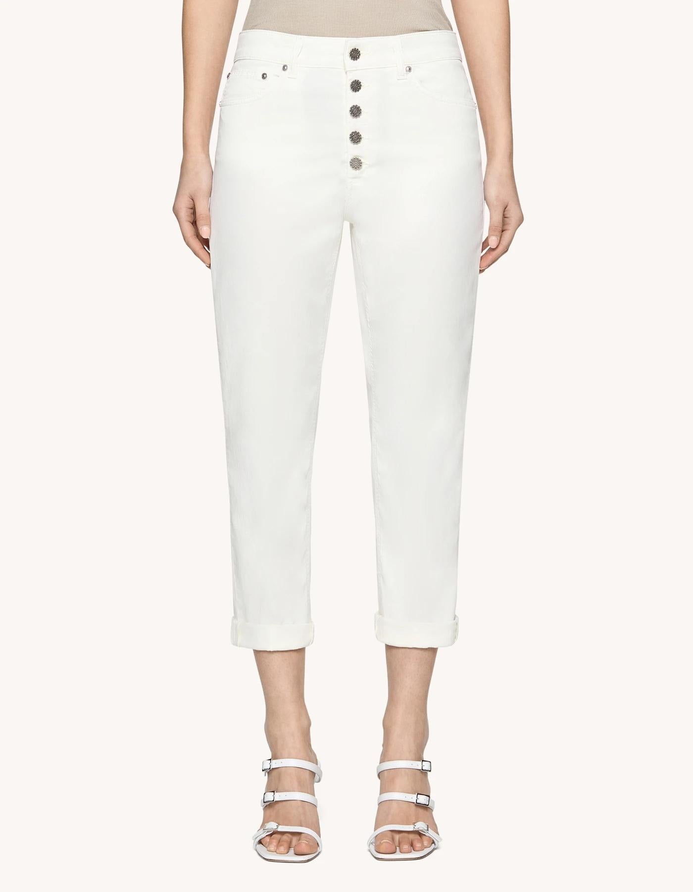 Pantaloni Koons loose in armatura di lyocell e cotone<BR/> DP268BGSE068DBM5 002 DONDUP 