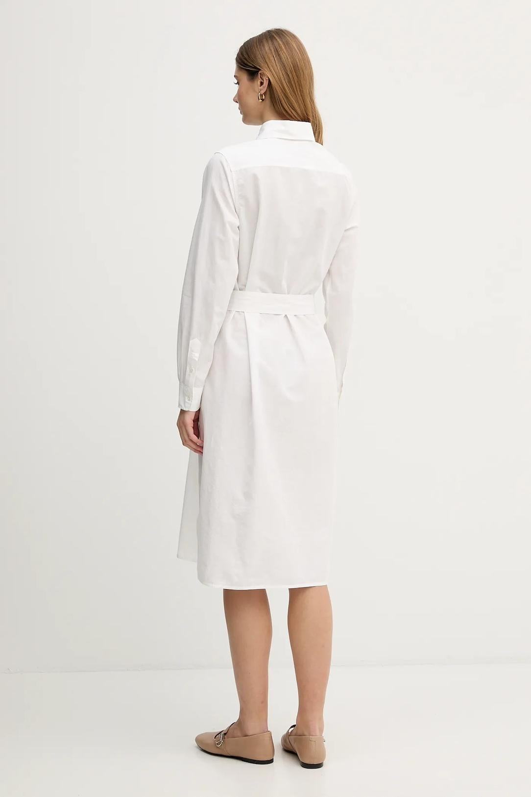 Abito Midi in misto lino e cotone 211B18781 001 RALPH LAUREN 