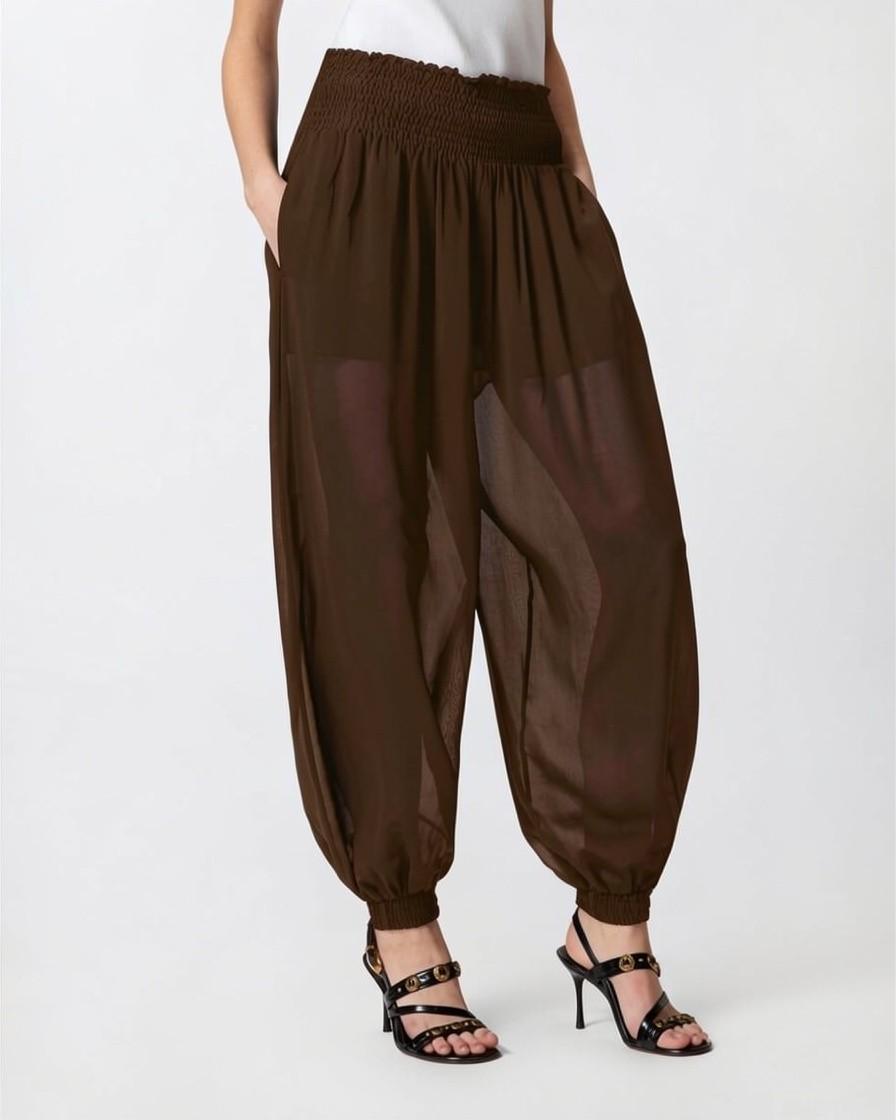 Pantaloni leggeri e fluidi<BR/> 106845A3B2 M04 PINKO 