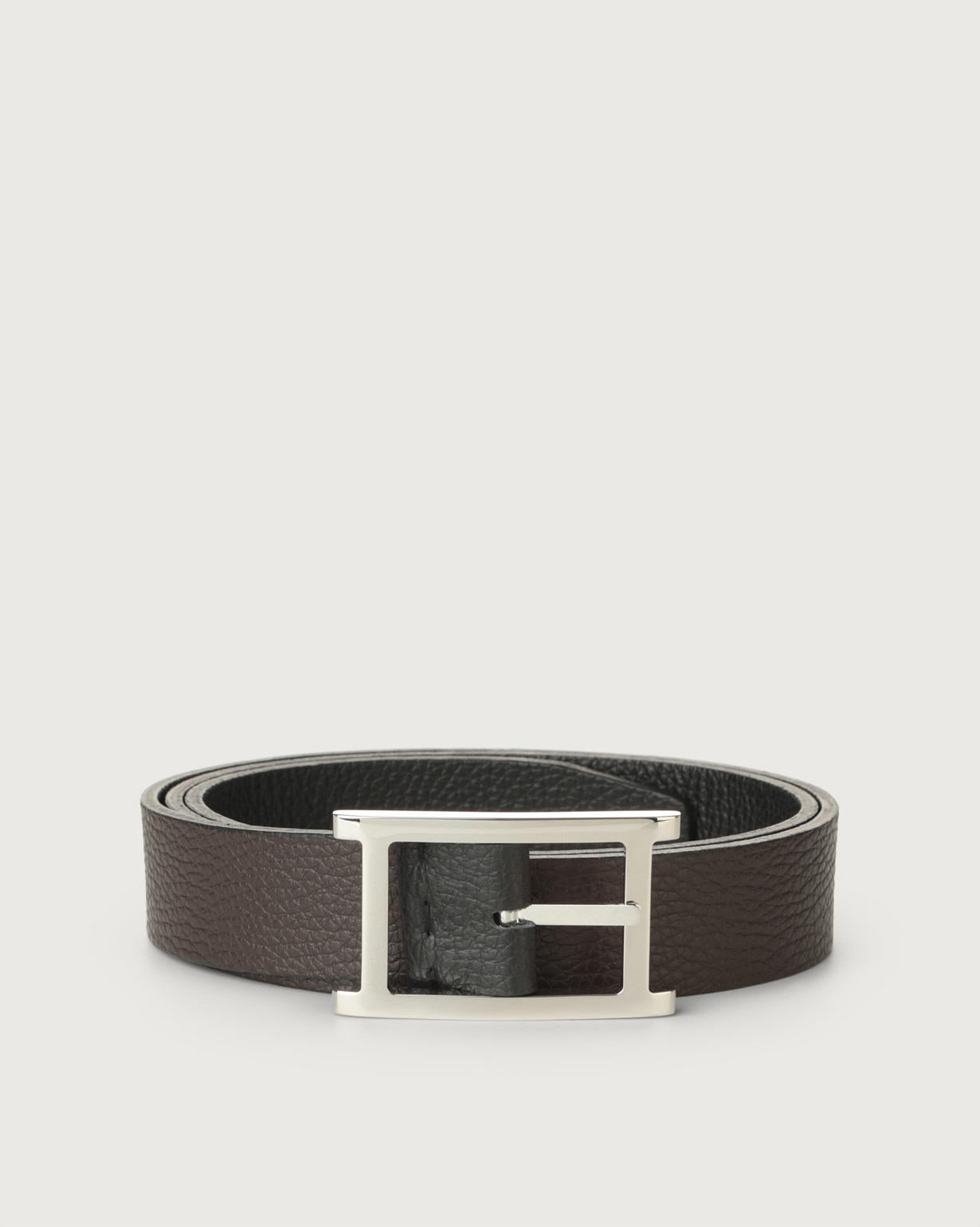 Cintura Micron Double in pelle<BR/> U08238 NERO/EBANO ORCIANI 