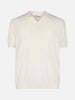 Polo Sloan in maglia crema senza bottoni