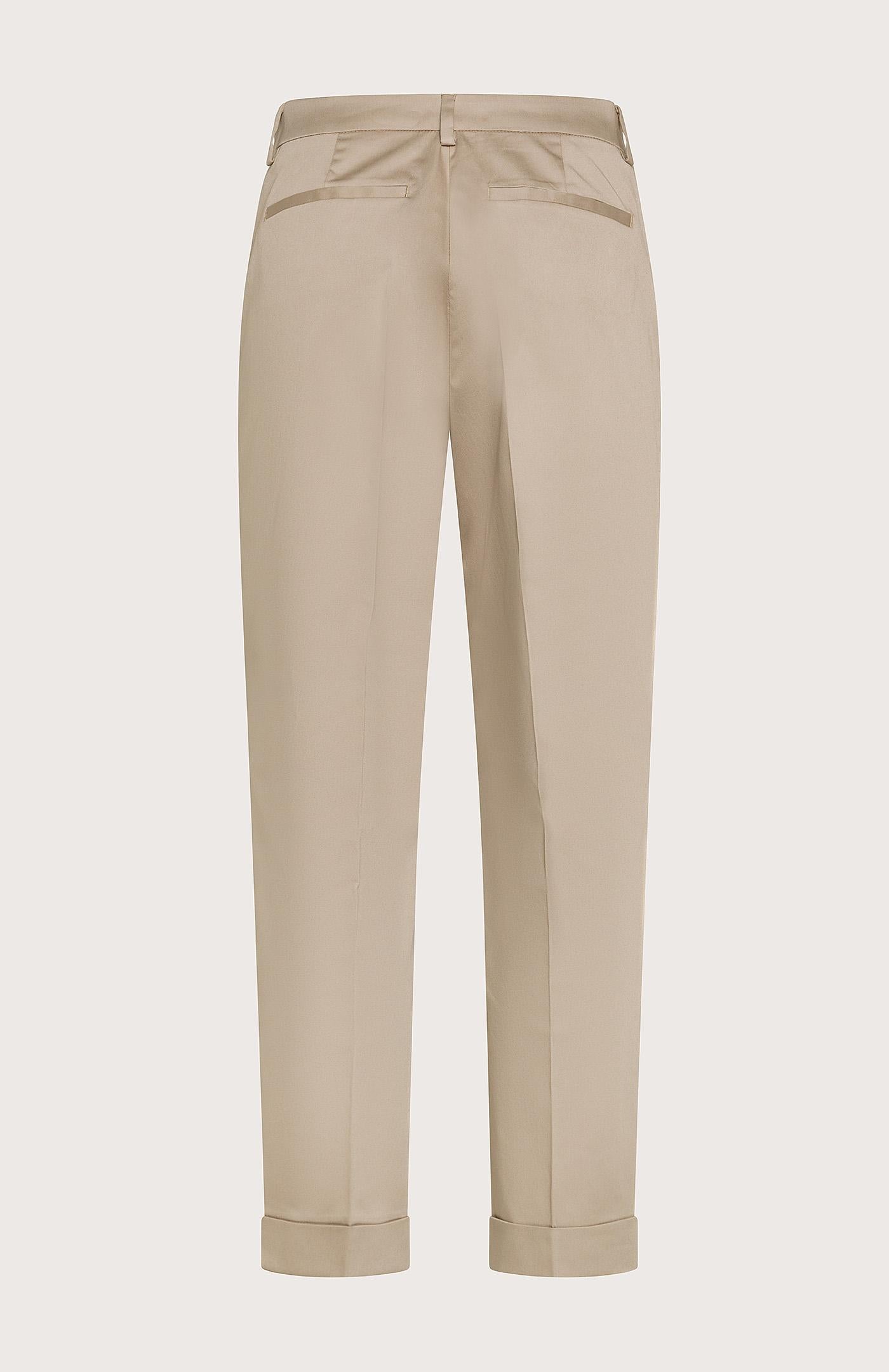 Pantalone donna in cotone stretch rasato