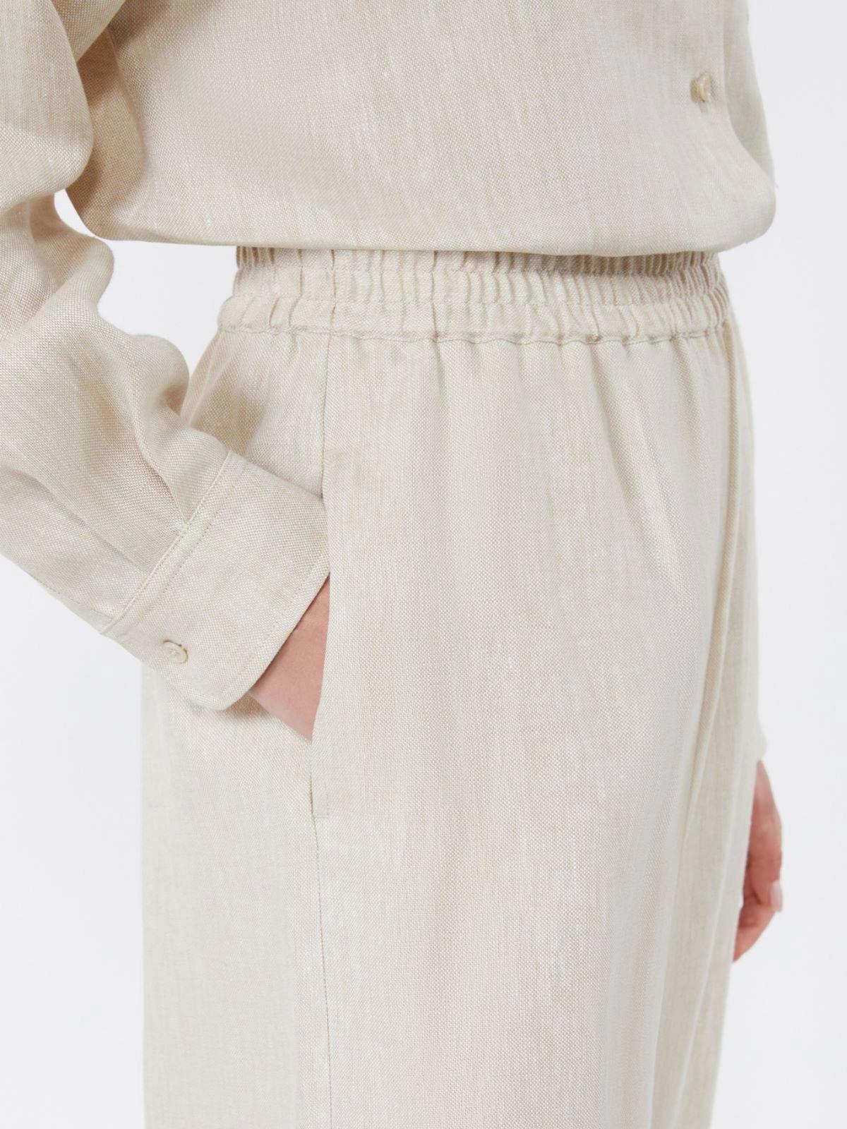 Pantalone ampio in lino - ECRU<BR/> WKDFELINO 023 WEEKEND 