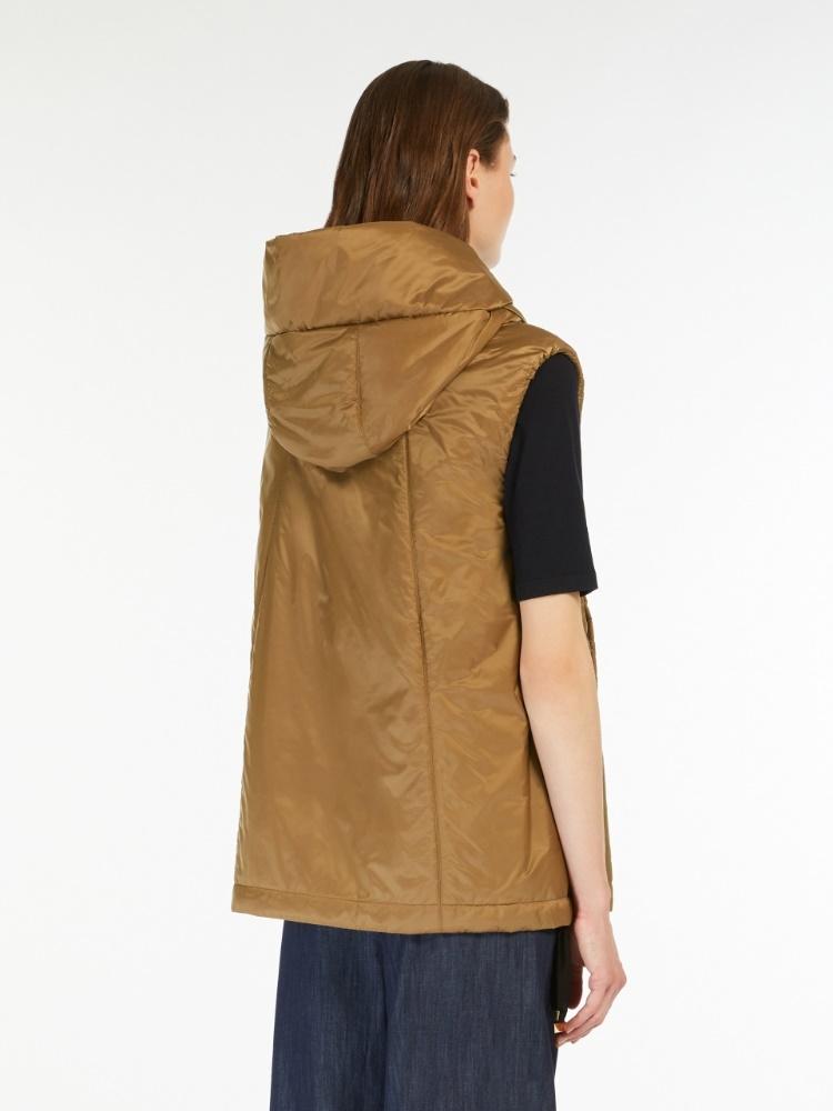 Gilet imbottito con cappuccio in tela antigoccia GREENGO 051 MAX MARA THE CUBE 