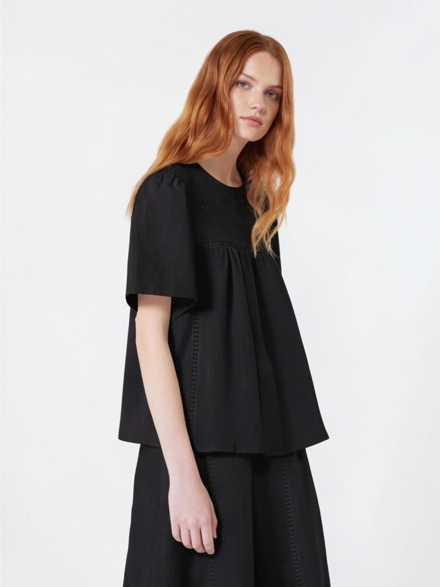 Top in tela di lino e jersey stretch WKDBACINO 002 WEEKEND 