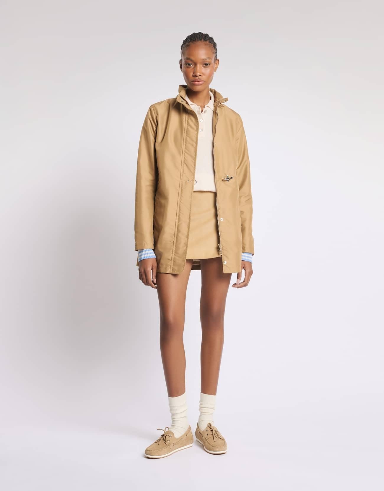 Virginia Coat in Popeline Tecnico<BR/> NAW50523960AX2 C806 FAY 