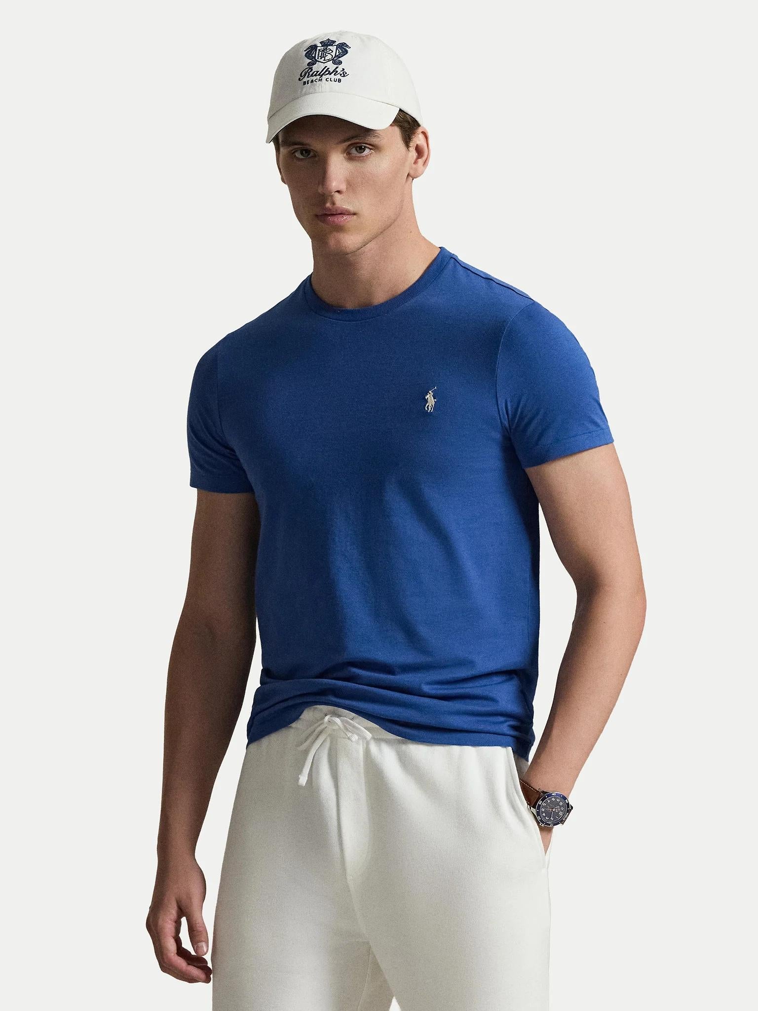 T-shirt uomo in cotone manica corta 710671438 537 RALPH LAUREN 